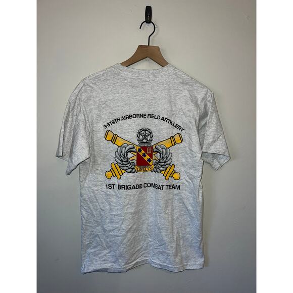 Vintage 1st Brigade Team Shirt Devils In Baggy Pants Stay Gun Devil Tee VTG M - Picture 1 of 9